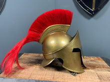 Load image into Gallery viewer, Polished Brass Medieval Knight Helmet