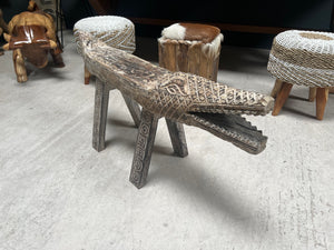 Highly Detailed Oriental Crocodile Bench