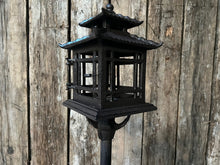 Load image into Gallery viewer, Large Cast Iron Oriental Garden Lantern on Stand Decoration