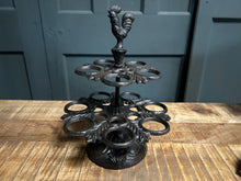 Load image into Gallery viewer, Cast Iron Ornate Egg Holder