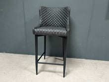 Load image into Gallery viewer, Single Classic Faux Leather Bar Stool in Charcoal