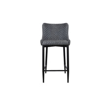 Load image into Gallery viewer, Pair of Classic Faux Leather Bar Stools in Grey