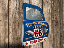 Load image into Gallery viewer, Large Vintage Metal Route 66 Car Door Mirror (PRE-ORDER NOW BACK IN STOCK 5-6 WEEKS)