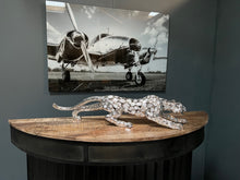 Load image into Gallery viewer, Large Silver Resin Jaguar Statue