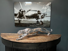 Load image into Gallery viewer, Large Silver Resin Jaguar Statue