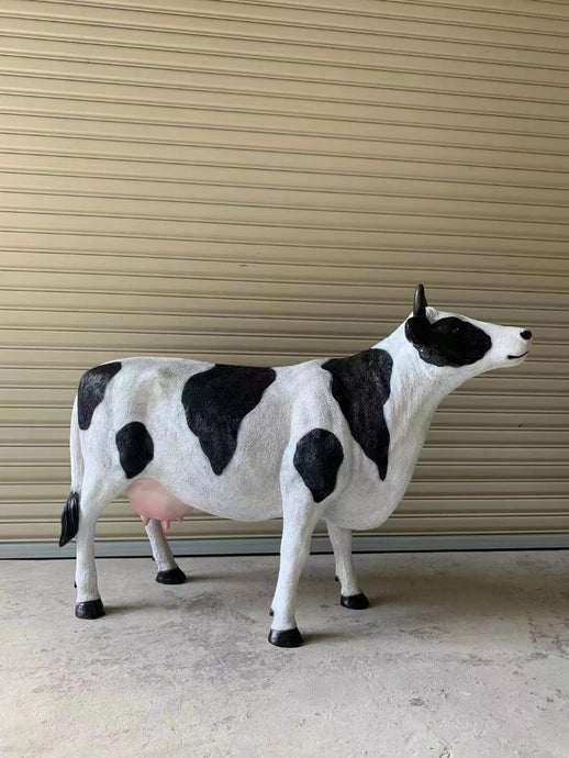 Huge Standing Black and White Cow Statue (PRE-ORDER NOW BACK IN STOCK 5-6 WEEKS)