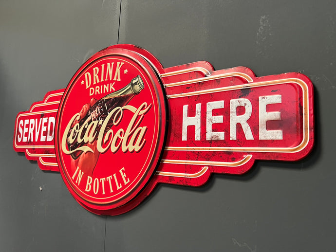 Large Coca Cola Wall Sign (PRE-ORDER NOW BACK IN STOCK 5-6 WEEKS)
