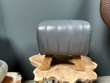 Load image into Gallery viewer, Small Grey Leather Pommel Horse/Foot Stool