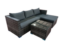 Load image into Gallery viewer, 3 Piece Grey Rattan Outdoor Furniture Set