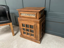 Load image into Gallery viewer, Large Wooden Telephone Box Side Table/Cupboard (PRE-ORDER NOW BACK IN STOCK 4 WEEKS)