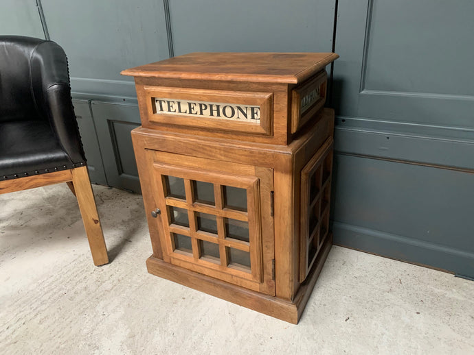 Large Wooden Telephone Box Side Table/Cupboard (PRE-ORDER NOW BACK IN STOCK 4 WEEKS)