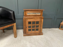 Load image into Gallery viewer, Large Wooden Telephone Box Side Table/Cupboard (PRE-ORDER NOW BACK IN STOCK 4 WEEKS)