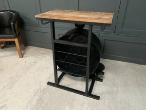 Heavy Metal Steam Engine Bar Counter, Wine Rack & Glass Holder (PRE-ORDER NOW BACK IN STOCK 4 WEEKS)