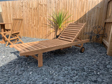 Load image into Gallery viewer, Teak Sunlounger (PRE-ORDER NOW BACK IN STOCK 1 WEEK)