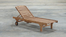 Load image into Gallery viewer, Teak Sunlounger (PRE-ORDER NOW BACK IN STOCK 1 WEEK)
