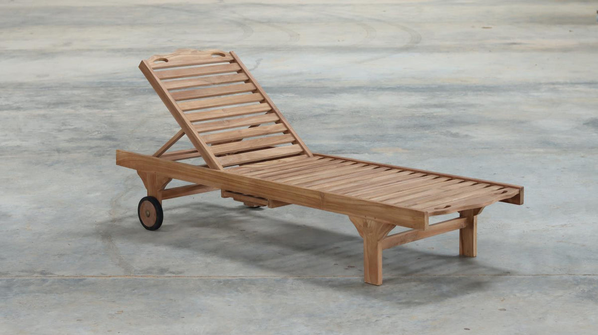 Teak garden online sun loungers