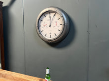 Load image into Gallery viewer, Vintage Silver Industrial Style Geneva Chronograph Wall Clock