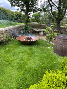Contemporary Rustic Fire Pit/Log Burner/Patio Heater - 1.5m