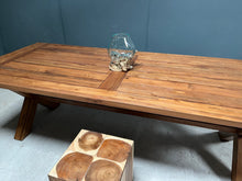 Load image into Gallery viewer, Large 10cm Molten Glass Bowl on Root Wood Stand