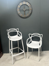Load image into Gallery viewer, Set of 4 Philippe Starck Inspired White Dining Chairs