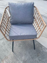 Load image into Gallery viewer, Wicker Boho Style Four Piece Bistro Conversation Suite