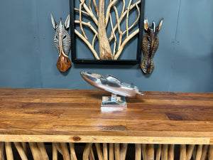 Nickel Speed Boat Ornament