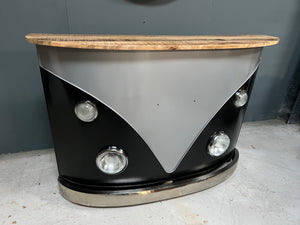 Brand New Rustic Vintage Metal Home Bar with Working Lights