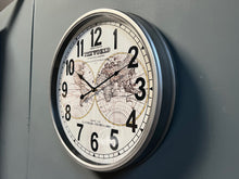 Load image into Gallery viewer, Large Vintage Colton&#39;s Map of The World Wall Clock