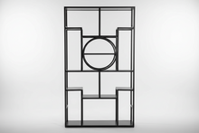Load image into Gallery viewer, Torino Designer Metal &amp; Wood Display Bookcase Contemporary Geometric Shelving Unit