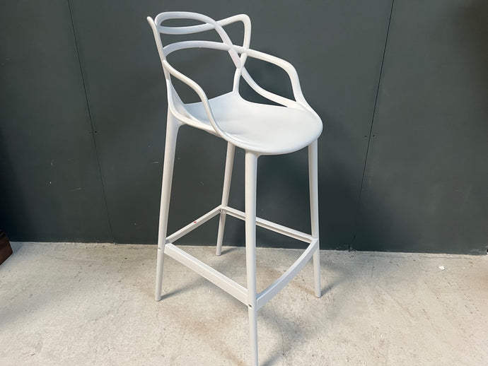 Philippe Starck Inspired White Bar Stool