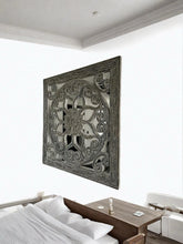 Load image into Gallery viewer, Oriental Detailed MIRROR (90cm square) in Silver