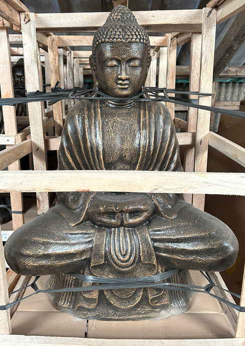 Sitting Buddha Statue in Bronze (PRE ORDER NOW - BACK IN STOCK 8 WEEKS)