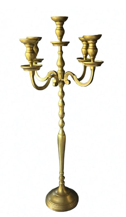 High-Quality 5-Branch Brass Candelabra
