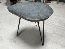 Load image into Gallery viewer, Highly Unique Real Stone Table Top on a Metal Industrial Base