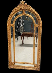 Baroque Ornate 2m High Wall/Floor Mirror with Arched Frame