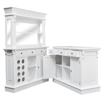 Load image into Gallery viewer, 1.5m White Home Bar - Front Counter &amp; Bevelled Mirrored Back Bar