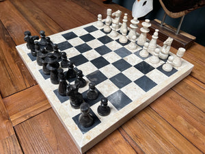 Heavy Hand Carved Solid Marble Chess Set