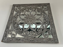 Load image into Gallery viewer, Oriental Detailed MIRROR (90cm square) in Silver
