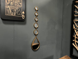 Large Decorative Gold Tear Drop Mirror
