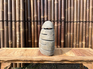 Crated Large Heavy River Stone Outdoor Egg Lantern