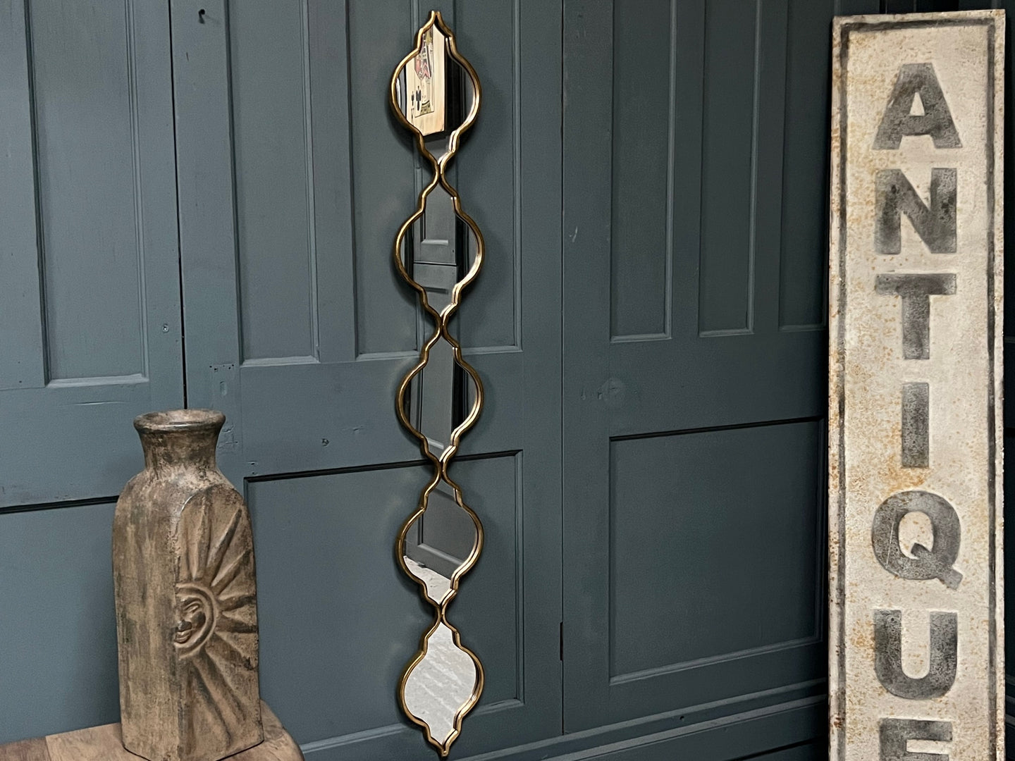 Decorative Gothic Style 1.3m Tall Gold Wall Mirror