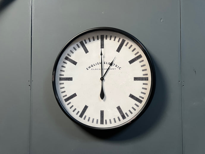 Vintage English Electric Clock Company Wall Clock