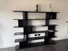 Load image into Gallery viewer, Large Black Shelving Unit 220cm – Renzo Style Contemporary Designer Display Unit