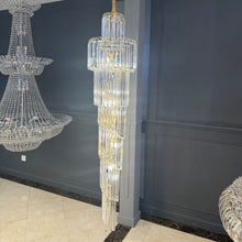 Load image into Gallery viewer, Huge Designer Sculpted Glass Spiral Chandelier 180 cm