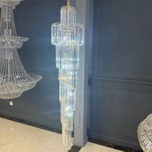Load image into Gallery viewer, Huge Designer Sculpted Glass Spiral Chandelier 180 cm