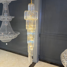 Load image into Gallery viewer, Huge Designer Sculpted Glass Spiral Chandelier 180 cm