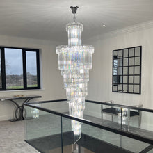 Load image into Gallery viewer, Huge Designer Sculpted Glass Spiral Chandelier 210 cm