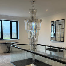 Load image into Gallery viewer, Huge Designer Sculpted Glass Spiral Chandelier 210 cm