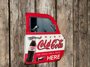 Large Metal Vintage Coca Cola Car Door Mirror