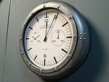 Load image into Gallery viewer, Vintage Silver Industrial Style Geneva Chronograph Wall Clock